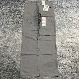 NWT Dickies Carpenter Pants Dungaree Jean Mens 34x32 Gray Flex Workwear Utility